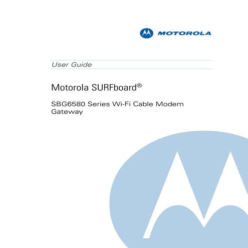 Motorola modem-user-guide-sb6580