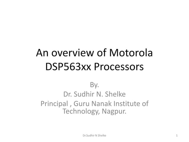 Unit V:Motorola 563xx