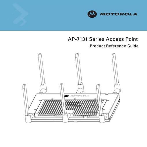 Motorola ap 7131 series access point product reference guide (part no. 72 e-1...