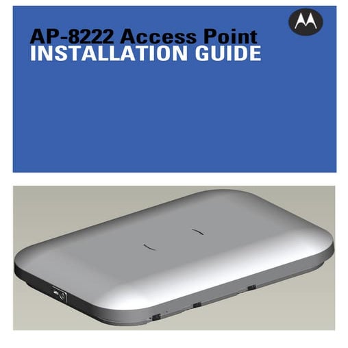 Motorola ap 8222 access point installation guide mn000046 a01