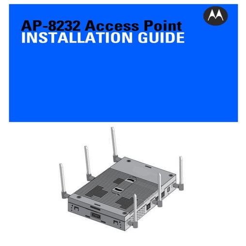 Motorola ap 8232 access point installation guide mn000032 a01