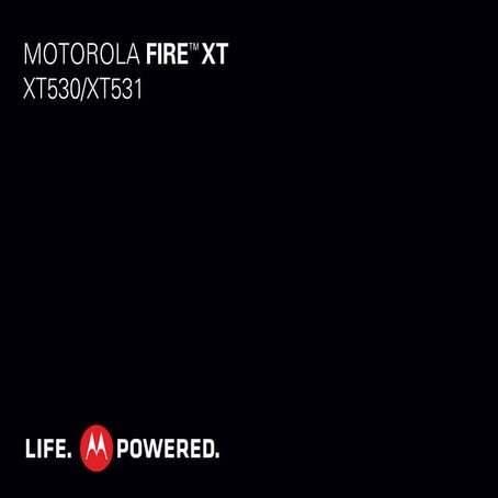 Motorola FIRE XT Manual / User Guide