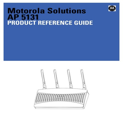 Motorola solutions wing 4.4 ap51xx access point product reference guide (part...