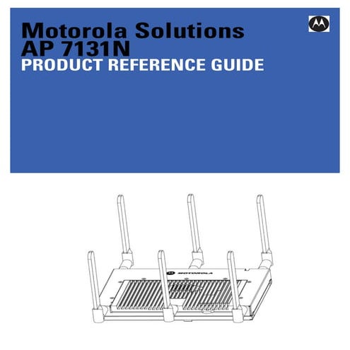 Motorola solutions wing 4.4 ap7131 n access point product reference guide (pa...