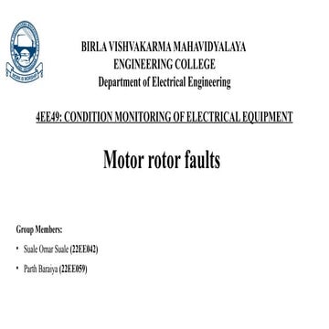 Condition monitoring of rotating machines ppt | PPTX