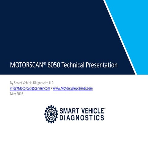 Motorscan 6050 universal motorcycle scan tool technical presentation