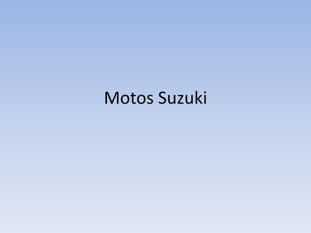 Motos suzuki