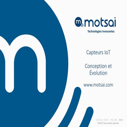 Les capteurs de l'Internet des Objets, par Jean-Samuel Chenard