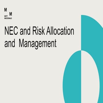 NEC Contracts - The Risk Register/Early Warning Register and risk allocation ...