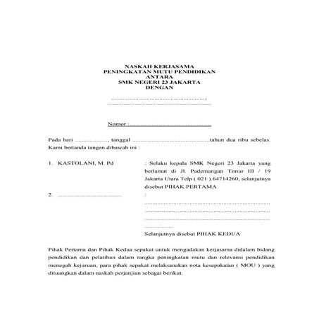 Mou sekolah-industri