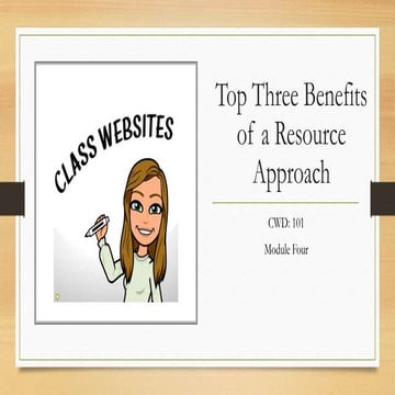 Module Four: Benefits of a Resource Approach