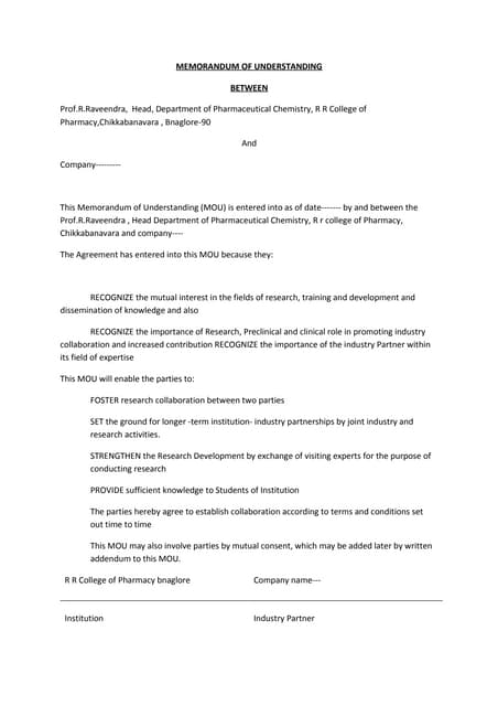 mou format