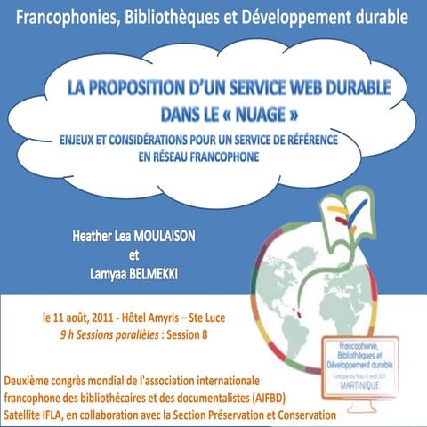 La proposition d’un service web durable  dans le « nuage »