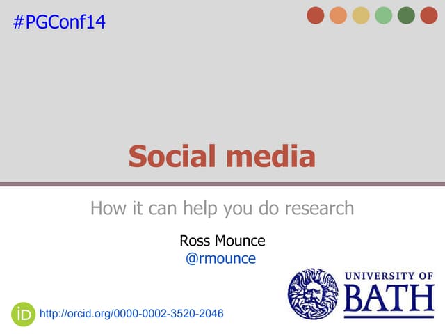 Social Media For Researchers