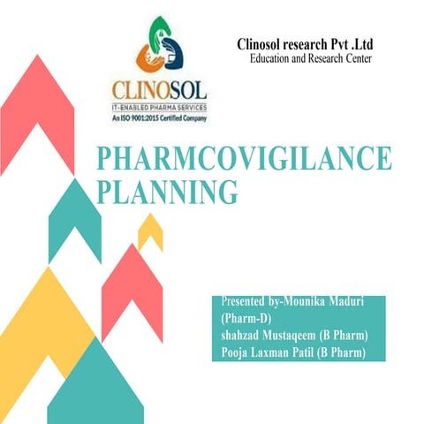 Pharmacovigilance Planning