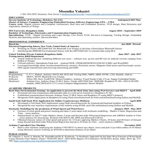 Mounika yakasiri Resume