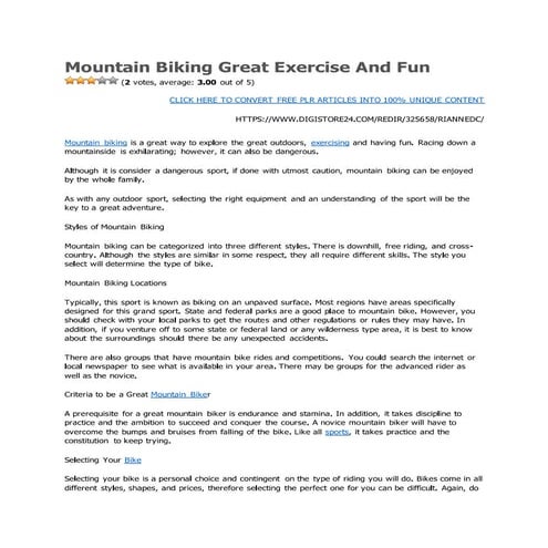 Mountain Biking | PDF