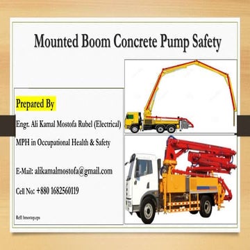 Mounted Boom Concrete Pump Safety