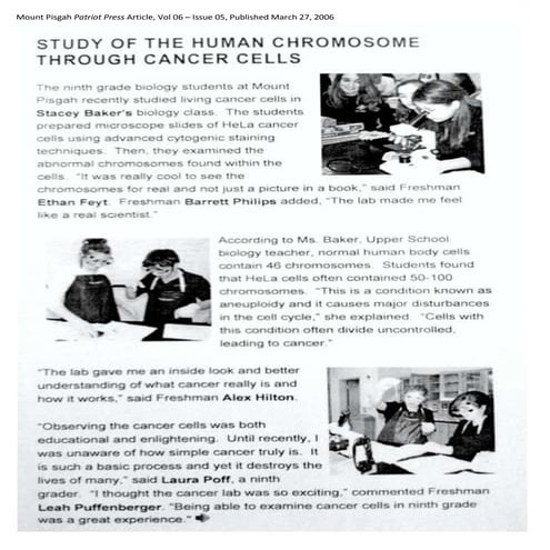 Mount Pisgah Patriot Press Article