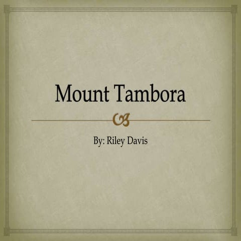 Mount tambora