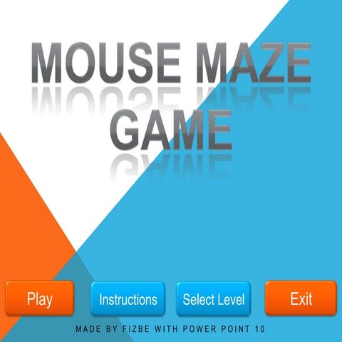 Sample Maze Game in Power point | PPTX