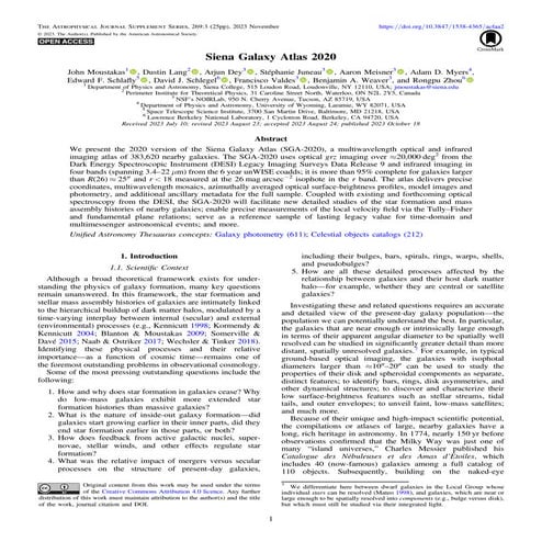 Siena Galaxy Atlas 2020