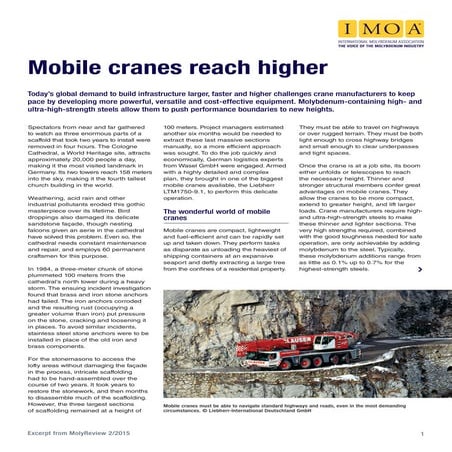 Mo utilizado en la fabricación de gruas