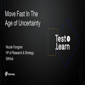 Move Fast in the Age of Uncertainty