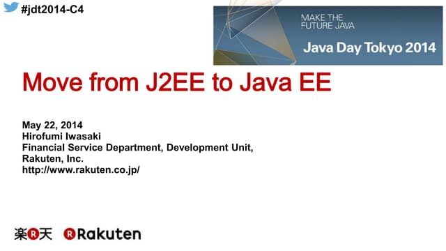 Move from J2EE to Java EE