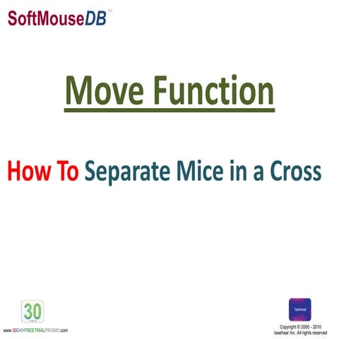 Move function how to move mice to an existing cage september 2010 | PPTX