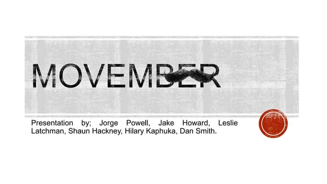 Movember – an interview with Justin Coghlan | PDF