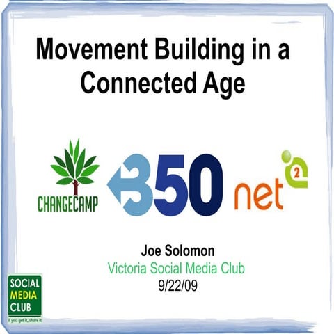 Movement Building In A Connected Age