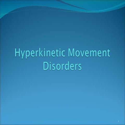 Movement disorders lecture | PPT