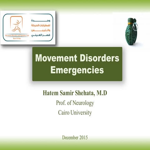 Movement disorders emergencies 