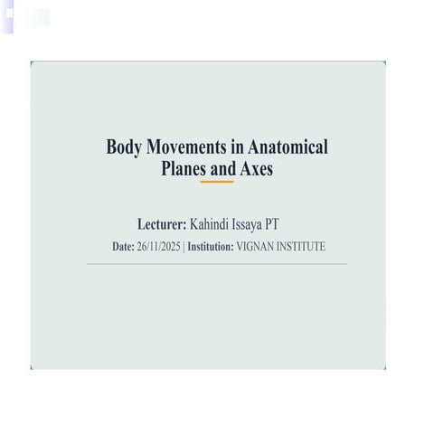 human movement 1 anatomical terms in Sports and Exercise | PPTX