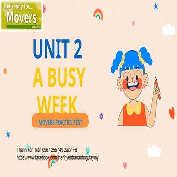 Movers 2nd - Unit 2 - Movers practice test.pptx