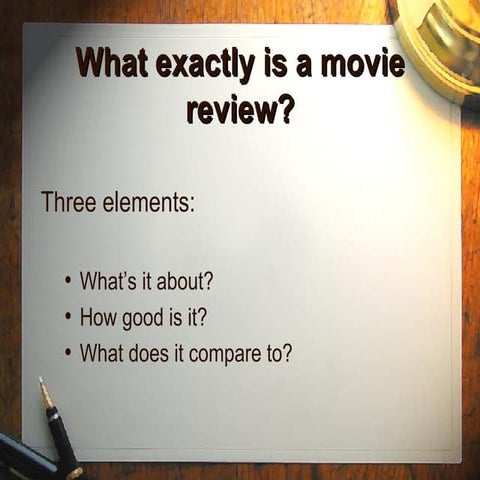 Movie Review Writing