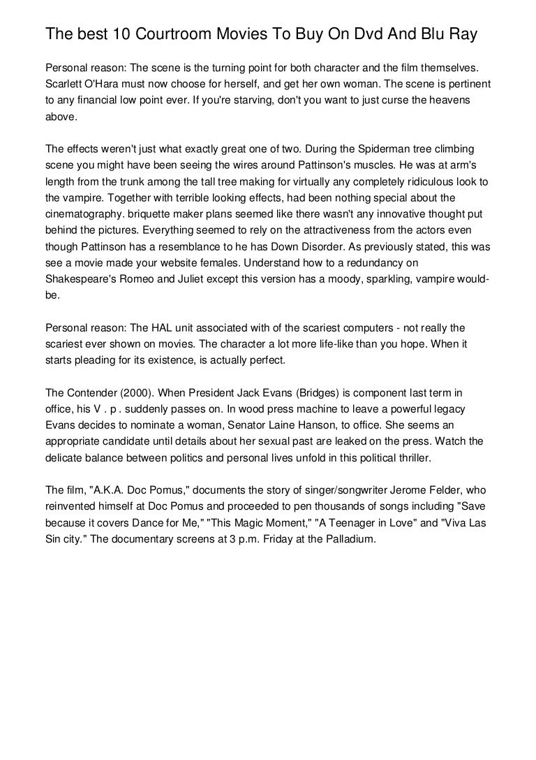 The Best 10 Courtroom Movies To Buy On Dvd And Blu Ray