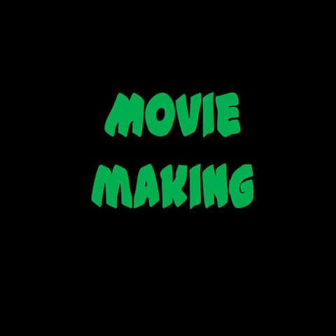 Some rules of movie making