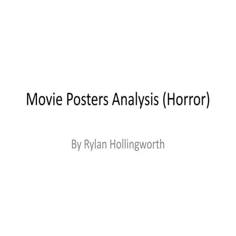 Movie poster analysis (horror)