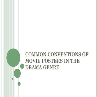 Drama Movie Poster Conventions