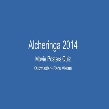 Movie Posters Quiz at Alcheringa'14