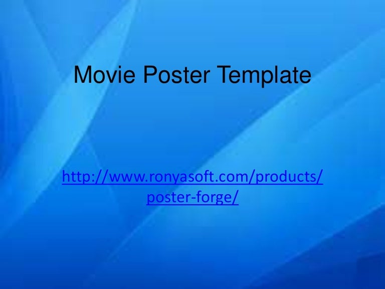 Movie poster template