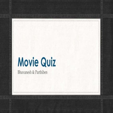 Movie Quiz 2014