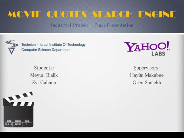 Movie Quotes Search Engine Industrial Project