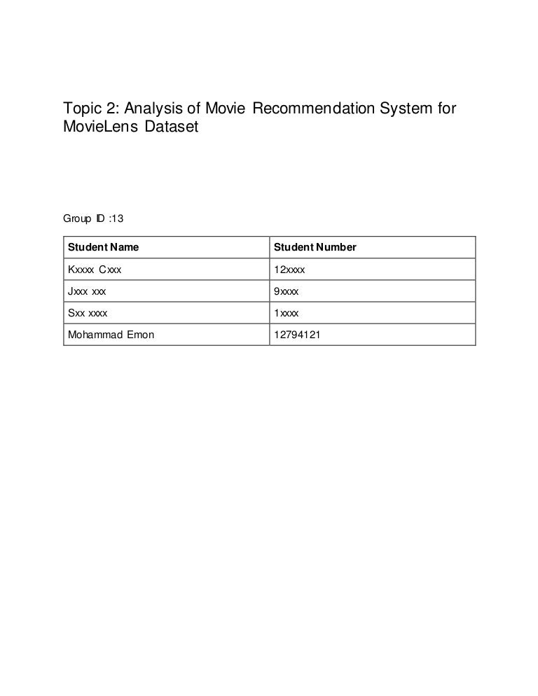 Developing Movie Recommendation System