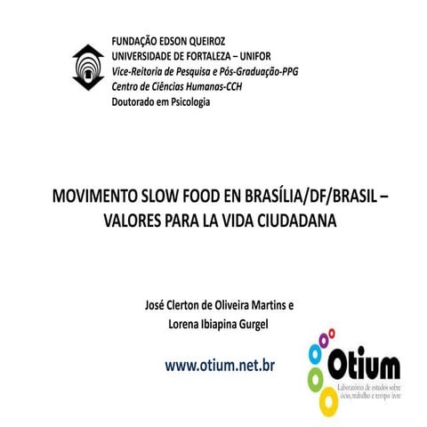 Movimento slow food en brasília df brasil