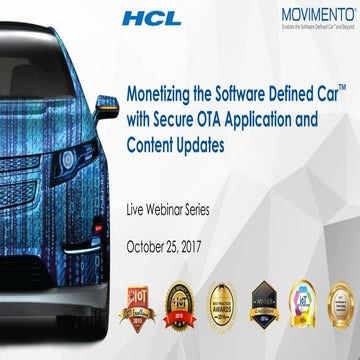 Monetizing the Software Defined Car with Secure OTA Application and Content U...