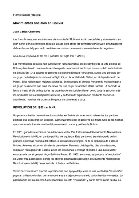 Movimientes sociales