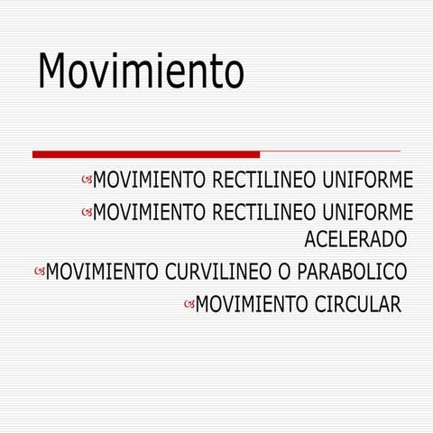 Tipos de Movimiento